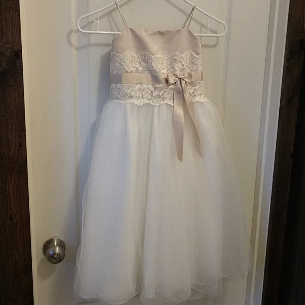 David's Bridal flower girl dress